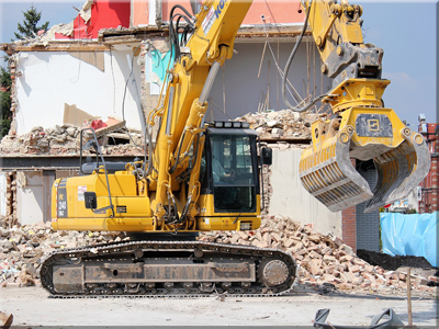 Machinery used by demolition companies